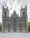 Nidaros cathedral decorated facade, Trondheim, Norway