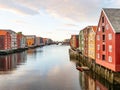 Nidelv, the river in Trondheim, Norway Royalty Free Stock Photo