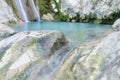 Nidri waterfalls on Lefkada island in Greece