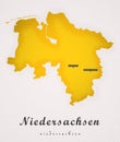 Niedersachen Germany Art Map Royalty Free Stock Photo