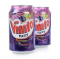 Two cans of Vimto fizzy soda soft drink