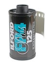 A roll of Ilford 35mm camera film Royalty Free Stock Photo