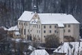 Niederstetten, Germany - January 25, 2023: Schloss Haltenbergstetten, Niederstetten, Germany