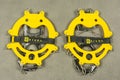 Yellow anti slippery device mini crampon.