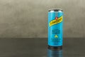 Carbonated soft drink in a bitter lemon flavor - the Schweppes brand. Royalty Free Stock Photo