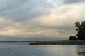 Niegocin lake lanscape during cloudy day