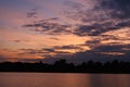 Niegocin lake Mazury Poland sunset on the lake