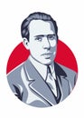 Niels Bohr Vector portrait illustration