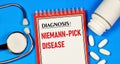 Niemann pick`s disease. Royalty Free Stock Photo