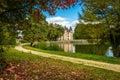 Nieul castle in autumn Royalty Free Stock Photo