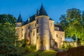 Nieul castle at night Royalty Free Stock Photo