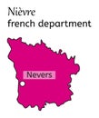 Nievre french department map