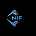 NIF abstract technology logo design on Black background. NIF creative initials letter logo concept Royalty Free Stock Photo