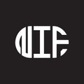 NIF letter logo design on black background. NIF creative initials letter logo concept. NIF letter design Royalty Free Stock Photo