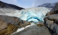 Nigardsbreen glacier arm in Autumn in Norway Royalty Free Stock Photo