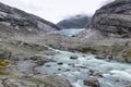 Nigardsbreen glacier river view. Norway mountains Royalty Free Stock Photo