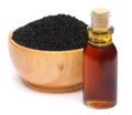 Nigella sativa or Black cumin with essential oil