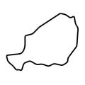 Niger simplified vector outline map