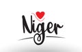 Niger country text typography logo icon design