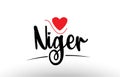 Niger country text typography logo icon design