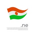 Niger flag. Vector stylized design nigerian national poster on a white background. Flag painted with abstract brush strokes