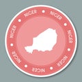 Niger label flat sticker design.