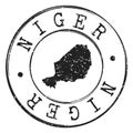 Niger Map Silhouette Postal Passport. Stamp Round Vector Icon Seal Badge Illustration.