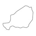 Niger simplified vector outline map