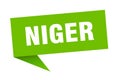 Niger sticker. Niger signpost pointer sign.