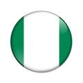 Nigeria country flag badge button