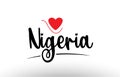 Nigeria country text typography logo icon design