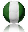 Nigeria flag ball Royalty Free Stock Photo