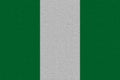 Nigeria flag painted on paper