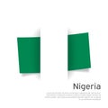 Nigeria flag in paper cut style. Creative background for nigeria patriotic holiday card design. National poster. State patriotic