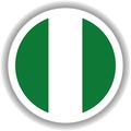 Nigeria flag round shape Vectors Royalty Free Stock Photo