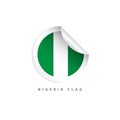 Nigeria Label Flags Vector Template Design