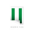 Nigeria Label Flags Vector Template Design