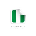 Nigeria Label Flags Vector Template Design