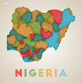 Nigeria map. Royalty Free Stock Photo