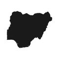 Nigeria map icon vector Royalty Free Stock Photo