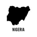 nigeria map icon vector Royalty Free Stock Photo