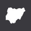 nigeria map icon vector Royalty Free Stock Photo