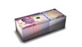 Nigeria 100 Naira Banknotes Money Stack on White Background