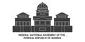 Nigeria, National Assembly Of The , Federal Republic Of Nigeria travel landmark vector illustration