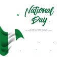 Nigeria National Day Vector Template Design Illustration