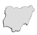 Nigeria Outline 3D Map