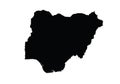 Nigeria outline map country shape