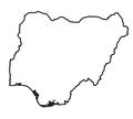 Nigeria Outline Map