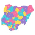 Nigeria political map of administrative divisions