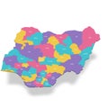 Nigeria political map of administrative divisions